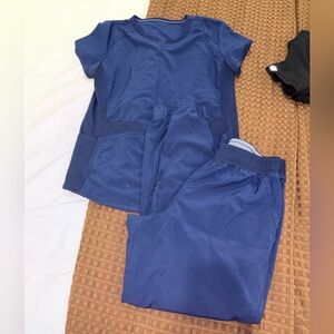 Women's Blue Scrub Set